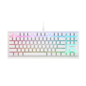 CHERRY 기계식 유선 텐키리스 키보드, WHITE, MX 1.1 RGB TKL  (적축), 적축