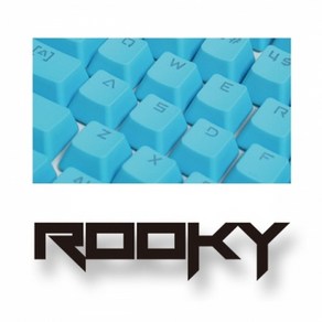 무영테크 ROOKY PBT DoubleShot 104 KeyCap (Aqua Blue) 키캡, 선택없음