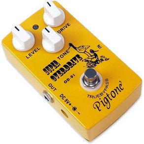 pigtone PP 21 슈퍼 오버드라이브 기타 이펙트 페달 9V DC 트루 바이패스 Q779728