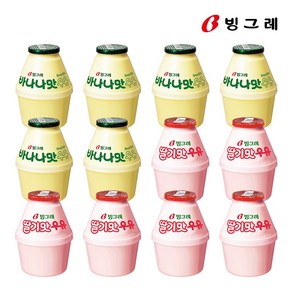 빙그레 바나나맛우유 240ml 6개 + 딸기맛우유 240ml 6개, 1개