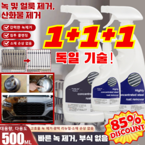 1+1+1[빠른 녹 제거]강력 스테인리스강 녹 제거제 500ml 금속 녹제거제 강력녹제거제 만능 녹제거제, 독일 녹제거제*2+2