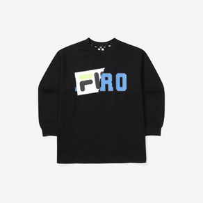 [휠라] 키즈긴팔티 LQC FK2RLF3H01X-BLK FILA KIDS X HIRO 더블로고 티셔츠