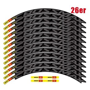 자전거휠데칼 MAVIC CROSSMAX SL PRO MTB 휠 스티커 폭 18mm 프로 자전거 바퀴 데칼 두 림, 26e dak gey, 1개