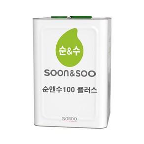 노루페인트 순앤수100 친환경 수성페인트 벽지 벽면 내부용 무광 백색 18L, 1개