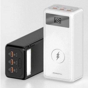 MAXTILL USB-PD PPS 160W 유무선 보조배터리 GM-PW4016 40000mAh (화이트)