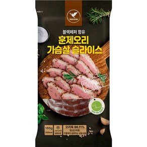 가람 흑후추 훈제오리 가슴살 슬라이스 160g X 6봉, 6개