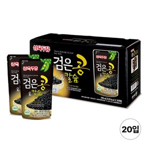 삼육두유 검은콩&칼슘 검은콩두유 파우치, 190ml, 20개