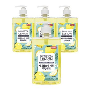 베이킹소다 레몬 주방세제 500ml x2개+2개 총4개 1종 주방세제 펌프형, 4개