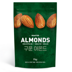 구운 아몬드, 1kg, 3개