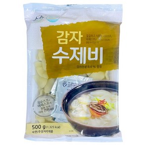 송학식품 감자수제비500g (박스) - 스프포함