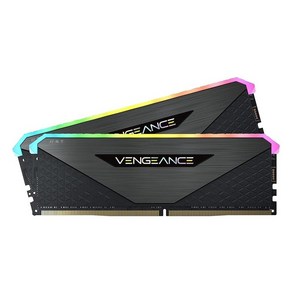 CORSAIR VENGEANCE RGB RT 16GB (2x8GB) DDR4 3200 (PC4-25600) C16 1.35V 데스크탑 메모리., 2개