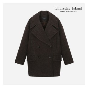 [Thusday Island] 빅카라 더블 코트(T228MCT243W)