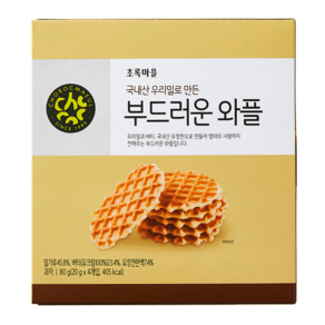 초록마을 부드러운 와플, 5개, 80g