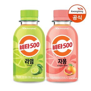 [G] 광동 비타500 pet 170ml 라임 6입 + 자몽 6입/비타민c/음료수, 1개