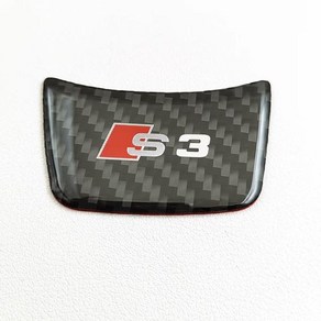 호환 3D 카본 블랙 RS 로고 S 라인 엠블럼 차량 핸들 배지 스티커 아우디 A1 A2 A3 A4 A5 A6 A7 S3 S4 S5 S6 S7, [04] S3 Logo