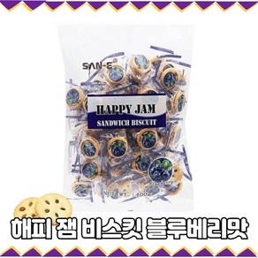 해피 잼 비스킷 블루베리맛, 400g, 3개