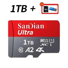 메모리카드 휴대폰 저장 SD 1TB 컴퓨터 카드 장치 고속 메모리 2TB 512GB 카메라용 대용량, 1개