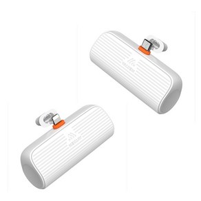 밸류엠 PD 20W 급속 도킹형 5000mAH 보조배터리, C타입(화이트)