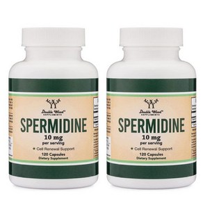 [2개] 더블우드 스퍼미딘 스페르미딘 10mg 120캡슐 Spemidine 폴리아민, 120정, 2개