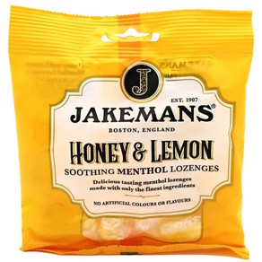 [영국발송] 12개 73g 제이크맨 허니 앤 레몬 캔디 Jakemans Honey & Lemon 73g