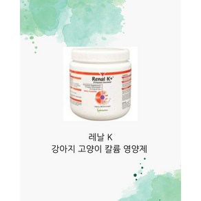 베토퀴놀 Renal K+ 레날 K+ 고양이 강아지용 칼륨 영양제 100g, 1개