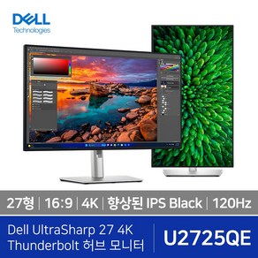 -DELL- UltaShap 울트라샤프 U2725QE 120Hz 4K UHD IPS 블랙 패널 썬더볼트 지원 PIVOT USB-C, 68.4cm, DELL U2725QE 4K UHD+HDMI케이블