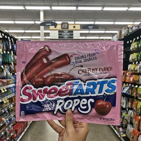 [미국직배송]스윗타르트 소프트 & 츄이 로프 젤리 (세가지 종류) SweeTARTS Soft and Chewy Ropes Candy, 체리 펀치, 1개, 255g