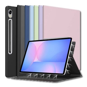 갤럭시탭 S10 FE 폴리오 S펜슬 수납 케이스 북커버 마그네틱 아이친구, 네이비, 1개