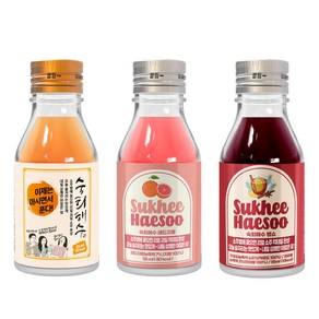 소주에 꽂아 섞어 마시는 숙희해수 ABC + 석류&복분자 + 레드자몽 3종세트, 3개, 55ml