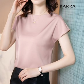 카라 KARRA 새틴보트넥블라우스 A3F0850