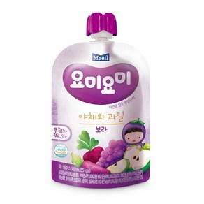 매일유업 요미요미 야채와과일 보라 100ml, 12개