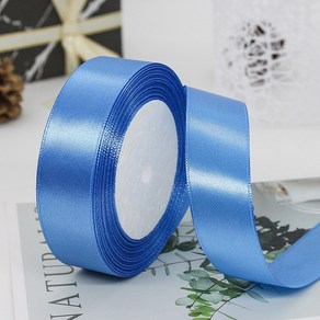 기본 새틴 공단 리본끈 25mm 22m, 36# 바다블루