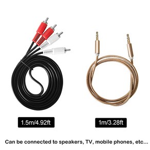 블루투스앰프 미니앰프 Infineon 블루투스 5.0 디지털 오디오 파워 앰프 클래스 D USB AUX TF 홈 시어터 하, 06 cable