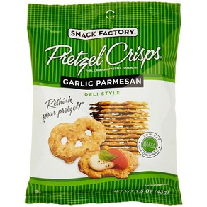 Snack Factoy Petzel Cisps - Galic Pamesan - 1.5 oz. Snack Factoy 프레첼 크리스프 - 마늘 파마산 치즈 - 1.5 온스, 42g, 1개