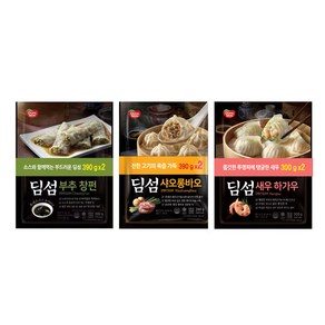 동원 딤섬 새우하가우300g x 2봉+부추창펀 390g x 2봉+샤오롱바오 390g x 2봉