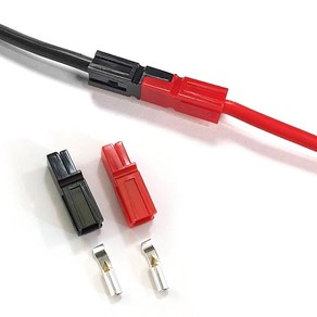 엔더슨커넥터 싱글 30A 12G 배터리 충전 커넥터 단자 소켓 플러그 전원커넥터, 커넥터2개(고무커버별도), 1개