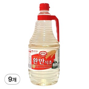 롯데 환만식초 업소용 식초 대용량 말통, 1.8L, 9개