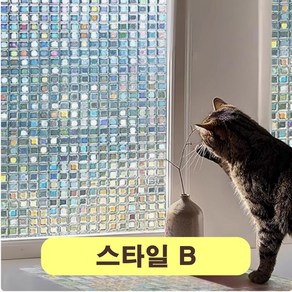 제이앤지 아이러브 물로만 붙이는 무점착 유리 블라인드 시트지 창문필름, 90x200cm, 스타일 B, 1개