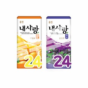 늘푸르다 내사랑 오렌지 + 포도 드링크팩, 48개, 185ml