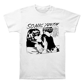 ROCKPANDA Sonic Youth Goo Album Cove White 반팔티