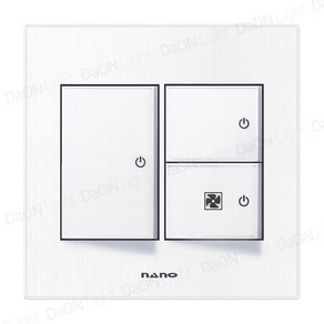 다온조명 아트2 화이트) 스위치 중3구(환풍기), 1개