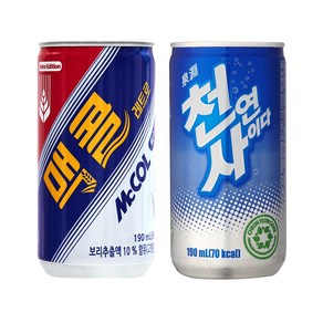 일화 맥콜 + 천연사이다 190ml X 각30캔