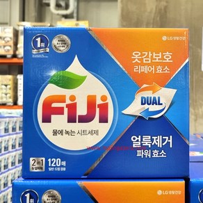 FiJi 피지 물에 녹는 파워업 시트 세제 120매, 120개입, 1개