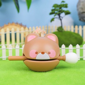 체리레이 귀여운 동물친구 미니 목탁 2P [1100], 1개, 곰&양