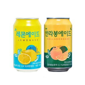 일화 한라봉에이드 레몬에이드 350ml 각24캔 상큼한 과채 과즙 톡쏘는 탄산, 1세트