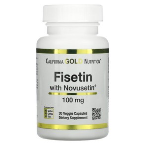 Califonia Gold Nutition 캘리포니아골드뉴트리션 Fisetin 피세틴 Novusetin 100mg 30베지캡슐, 1개, 30정