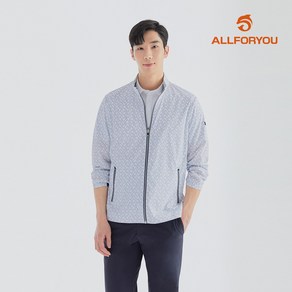 [올포유] [모델착장] 남성 기하학 프린트 홑겹 점퍼 AMJUL4281-100_G