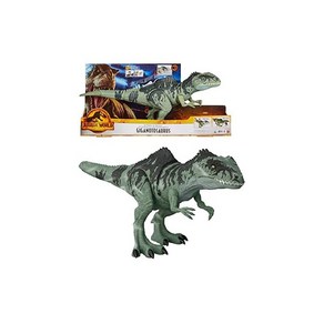 마텔쥬라기월드(JURASSIC WORLD) 새로운 지배자 슈퍼 물림! 짖는 기가노토사우루스 총길이 약 55cm 공룡 장난감 4세 선물 GYC94