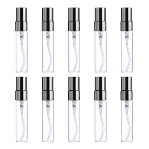 27리빙 간편한 충전 휴대용 향수 공병, 투명 블랙 10ml, 10개