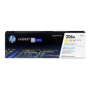 HP 정품토너 W2110A W2110X HP206A HP206X M255NW M283FDW M282NW M255DW, W2112A 노랑/정품, 1개